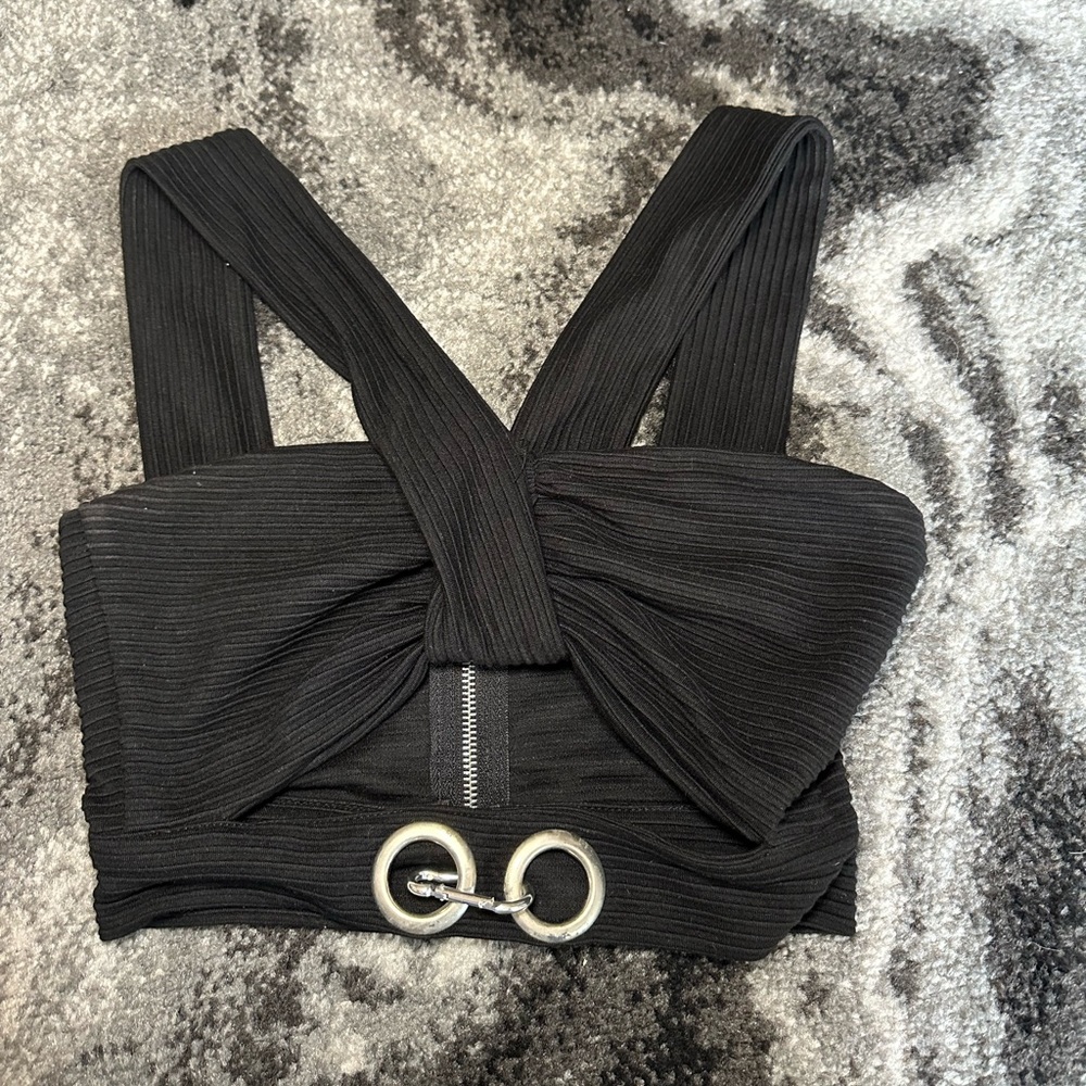 Black crop top